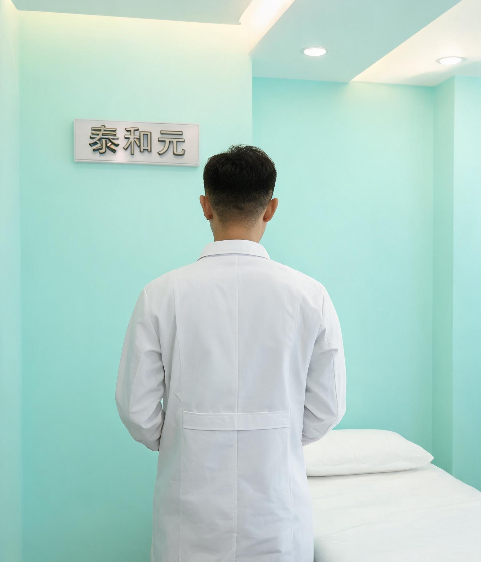 杭州抓龙筋体验馆技师阿泰（化名）形象（理疗师形象展示）